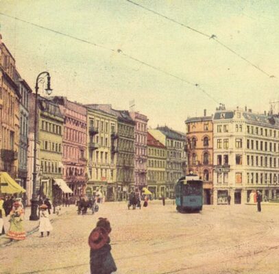 Ansicht des Gänsemarktplatzes in Farbe Ansicht des Gänsemarktplatzes in Farbe