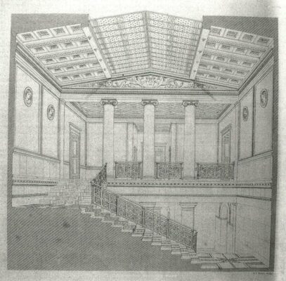 Stadthaus Abendroth, Skizze des Treppenhauses Stadthaus Abendroth, Skizze des Treppenhauses